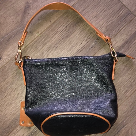 Small black & brown leather Valentina Shoulder bag - Picture 2 of 6